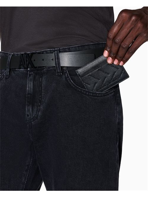 Portacarte in pelle con scomparti e logo sbalzato ARMANI EXCHANGE | XM000169AF27287/UC001